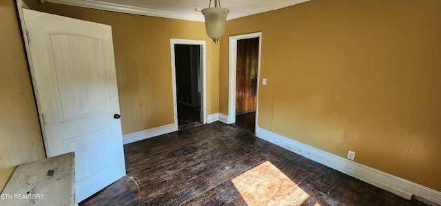 378 Church St, Jellico, TN 37762 - spare room with hardwood / wood-style flooring and crown molding