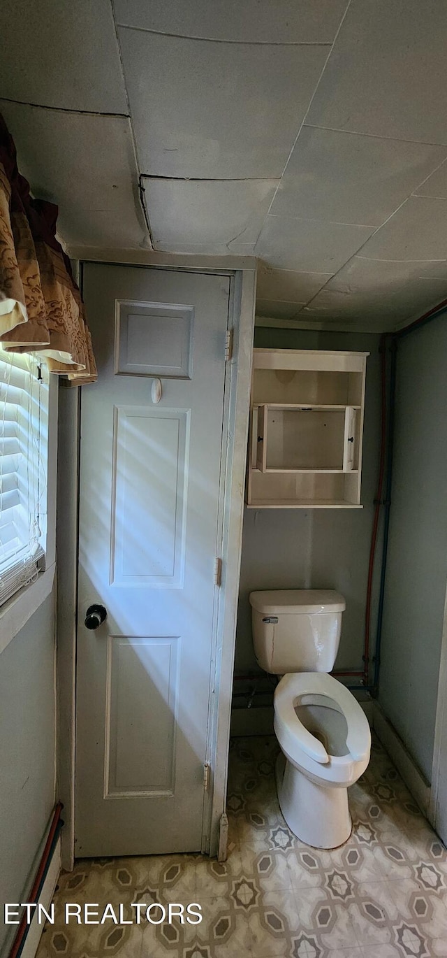 378 Church St, Jellico, TN 37762 - bathroom with toilet and a paneled ceiling