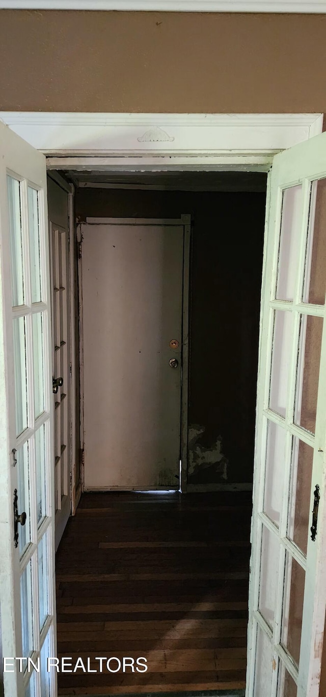 378 Church St, Jellico, TN 37762 - hallway featuring dark wood-style floors