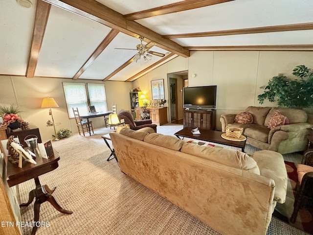 138 Rugby Ct, Crossville, TN 38558 - carpeted living area with a ceiling fan
