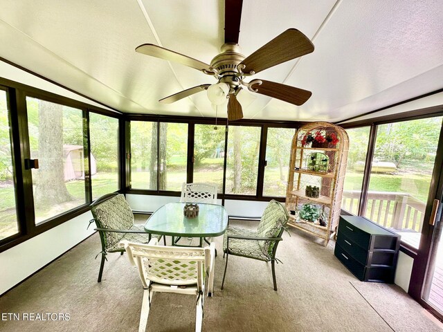 138 Rugby Ct, Crossville, TN 38558 - sunroom featuring ceiling fan