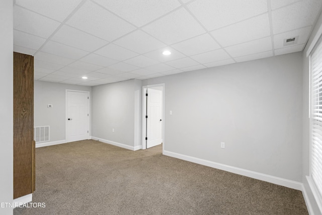6305 Glen Eagle Ln, Knoxville, TN 37921 - carpeted empty room featuring recessed lighting, a paneled ceiling, and baseboards
