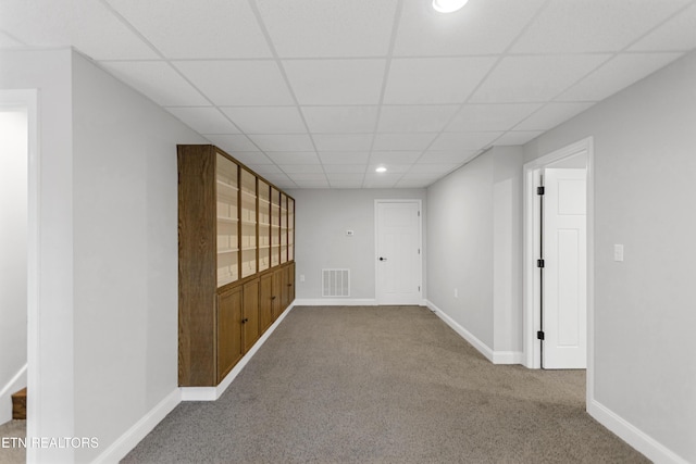 6305 Glen Eagle Ln, Knoxville, TN 37921 - unfurnished room featuring carpet floors, baseboards, recessed lighting, and a paneled ceiling