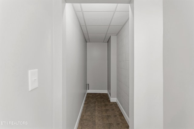 6305 Glen Eagle Ln, Knoxville, TN 37921 - hallway with baseboards and a paneled ceiling