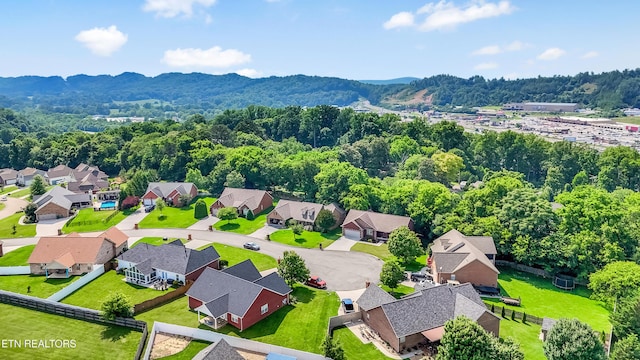 6305 Glen Eagle Ln, Knoxville, TN 37921 - aerial view of residential area featuring a mountainous background