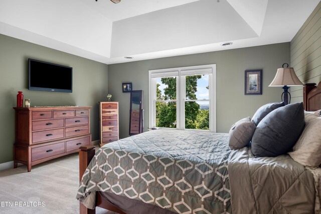 12912 Long Ridge Rd, Knoxville, TN 37934 - bedroom with light colored carpet and a raised ceiling