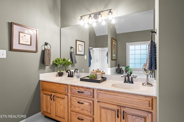 12912 Long Ridge Rd, Knoxville, TN 37934 - bathroom featuring double vanity and a shower