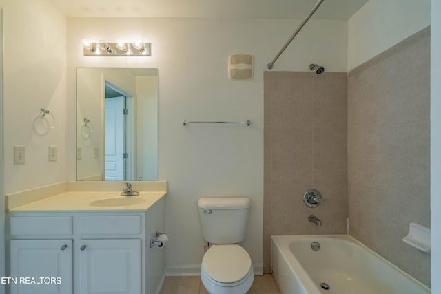 3950 Cherokee Woods Way Unit 105, Knoxville, TN 37920 - bathroom featuring toilet, vanity, and shower / tub combination