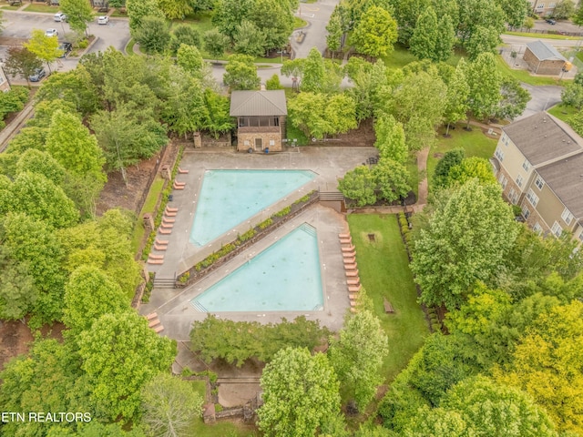 3950 Cherokee Woods Way Unit 105, Knoxville, TN 37920 - drone / aerial view of a pool area