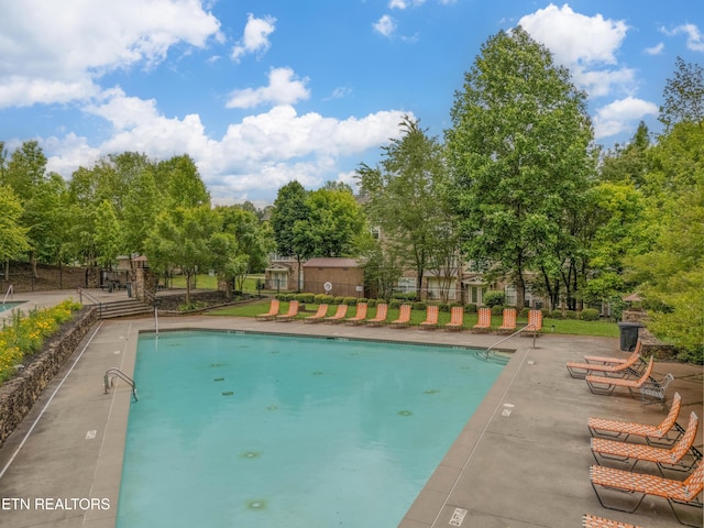3950 Cherokee Woods Way Unit 105, Knoxville, TN 37920 - community pool featuring view of scattered trees and a patio