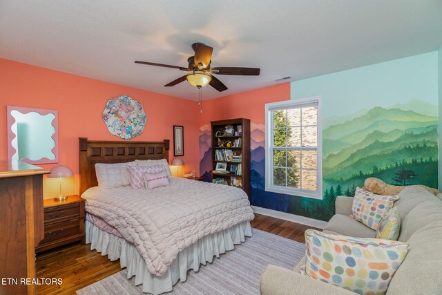 3210 Gazebo Point Way, Knoxville, TN 37920 - bedroom featuring wood finished floors, baseboards, and ceiling fan
