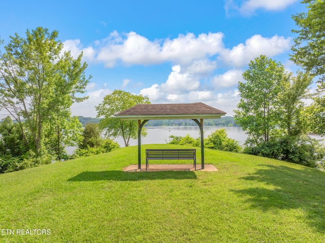 3210 Gazebo Point Way, Knoxville, TN 37920 - view of green lawn featuring a water view and a gazebo