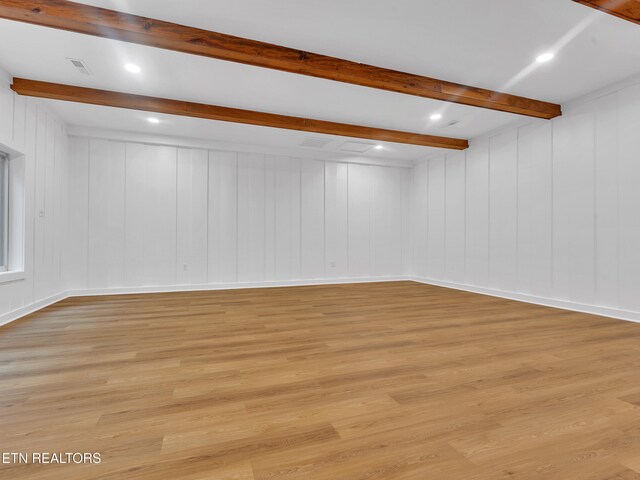 9501 E Aiken Ln, Knoxville, TN 37922 - finished below grade area with light wood finished floors and recessed lighting