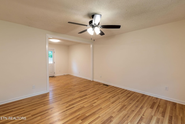 2800 Boyds Bridge Pike, Knoxville, TN 37914 - spare room with ceiling fan, light wood-type flooring, baseboards, and a textured ceiling
