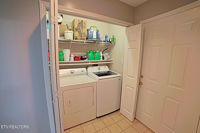 773 Harvest Meadows Dr, Kodak, TN 37764 - laundry room with washer and clothes dryer and light tile patterned floors
