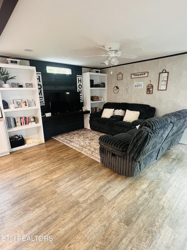 437 Clint Williams Rd, Rutledge, TN 37861 - living area featuring wood finished floors and ceiling fan