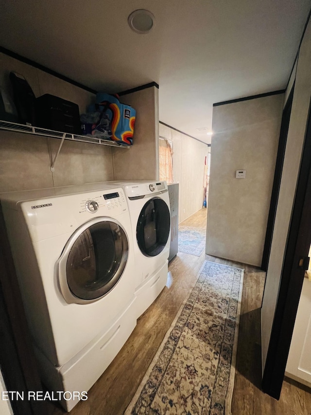 437 Clint Williams Rd, Rutledge, TN 37861 - washroom featuring independent washer and dryer and light wood finished floors