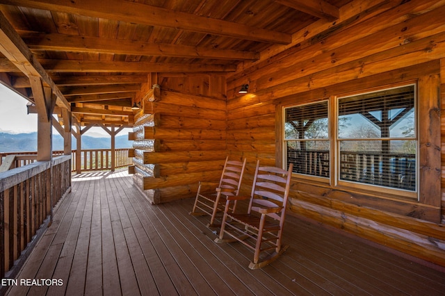 2456 Hackberry Dr, Sevierville, TN 37862 - deck featuring a mountain view