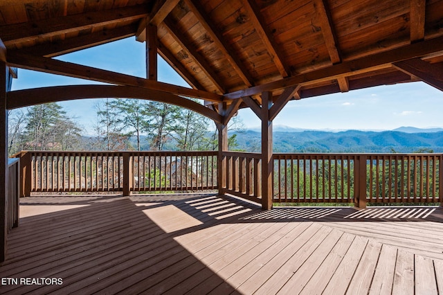 2456 Hackberry Dr, Sevierville, TN 37862 - wooden terrace featuring a mountain view