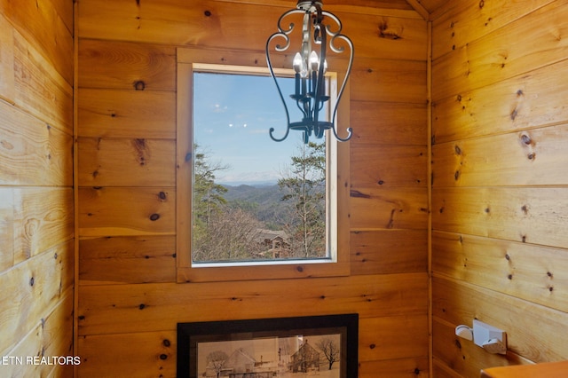 2456 Hackberry Dr, Sevierville, TN 37862 - detailed view of a chandelier and wooden walls