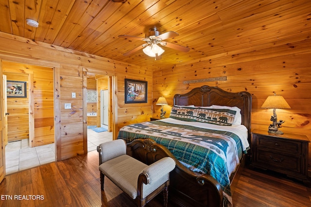 2456 Hackberry Dr, Sevierville, TN 37862 - bedroom featuring wood walls, wood finished floors, and wood ceiling