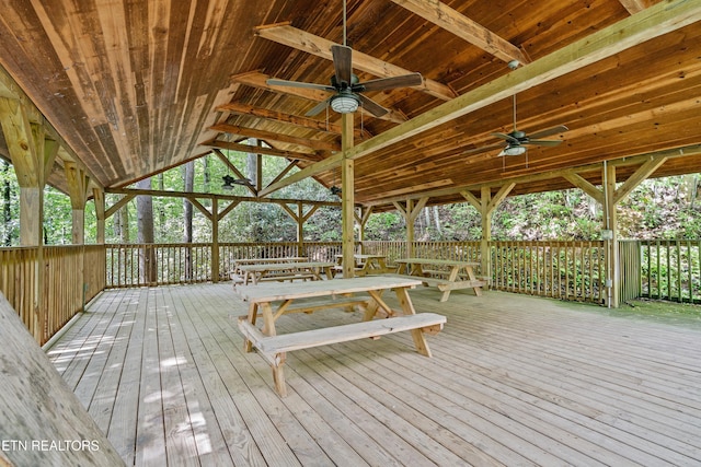 1646 Misty Hollow Way, Gatlinburg, TN 37738 - deck featuring ceiling fan