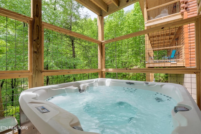 1646 Misty Hollow Way, Gatlinburg, TN 37738 - wooden deck featuring a hot tub
