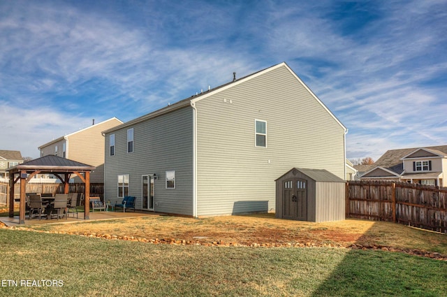 812 Greene Meadow Dr, Talbott, TN 37877 - rear view of property featuring a patio area and a gazebo