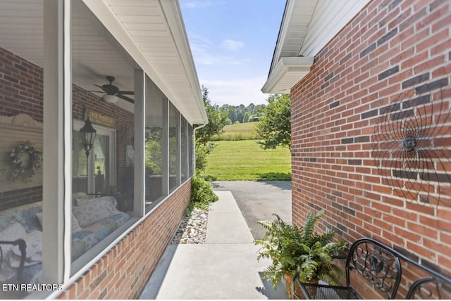4151 Cave Springs Rd, Tazewell, TN 37879 - view of patio / terrace with ceiling fan