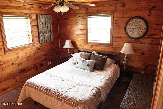 2277 Old Wolf River Rd, Jamestown, TN 38556 - bedroom featuring wooden walls