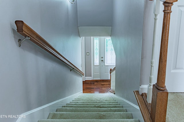 117 Maltese Ln, Oak Ridge, TN 37830 - staircase featuring wood finished floors and baseboards