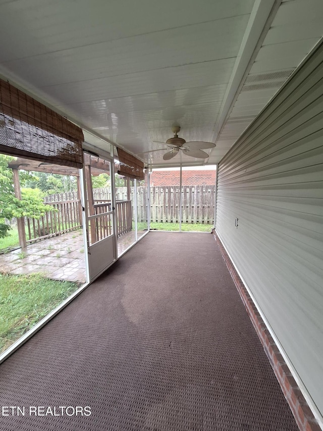 7739 Applecross Rd, Corryton, TN 37721 - unfurnished sunroom featuring ceiling fan