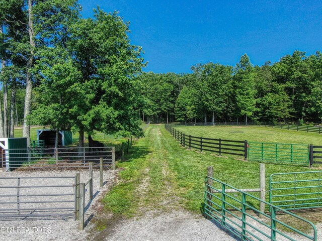 147 Akers Chapel, Jamestown, TN 38556 - view of grassy yard with an exterior structure, a rural view, and an outdoor structure