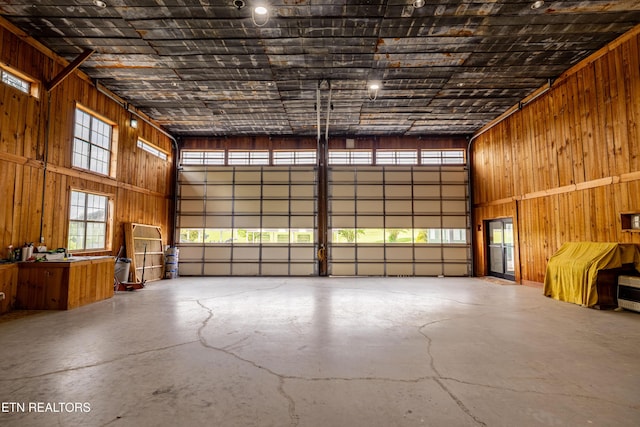 1139 Reagan Valley Rd, Tellico Plains, TN 37385 - garage featuring wood walls