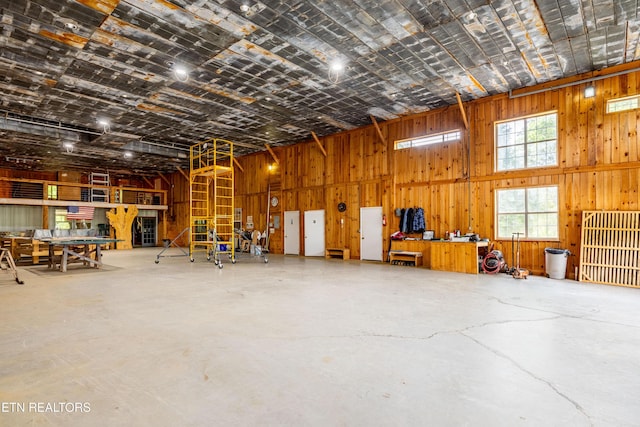 1139 Reagan Valley Rd, Tellico Plains, TN 37385 - garage featuring wood walls