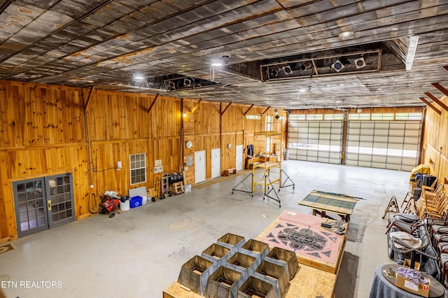 1139 Reagan Valley Rd, Tellico Plains, TN 37385 - garage featuring wooden walls