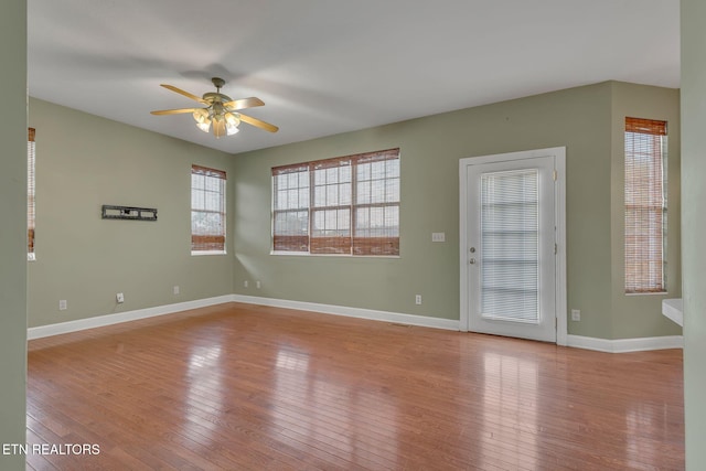 1010 Creek Brook Ln, Seymour, TN 37865 - unfurnished room with ceiling fan and hardwood / wood-style flooring