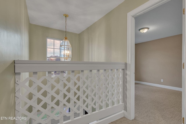 1010 Creek Brook Ln, Seymour, TN 37865 - staircase with a chandelier and carpet flooring