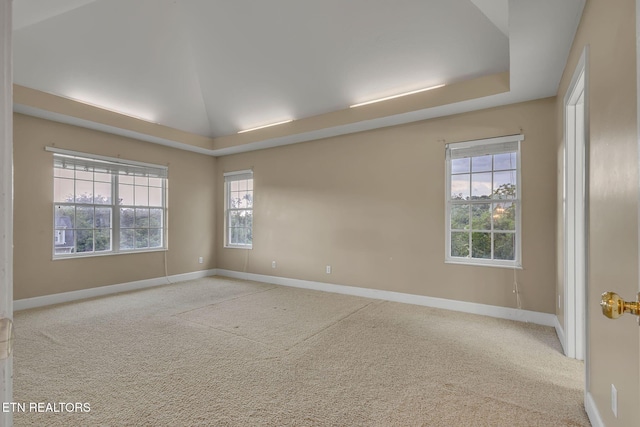 1010 Creek Brook Ln, Seymour, TN 37865 - spare room featuring carpet and vaulted ceiling