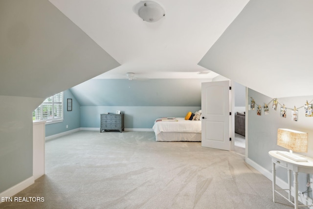 12368 N Fox Den Dr, Knoxville, TN 37934 - carpeted bedroom with baseboards and lofted ceiling