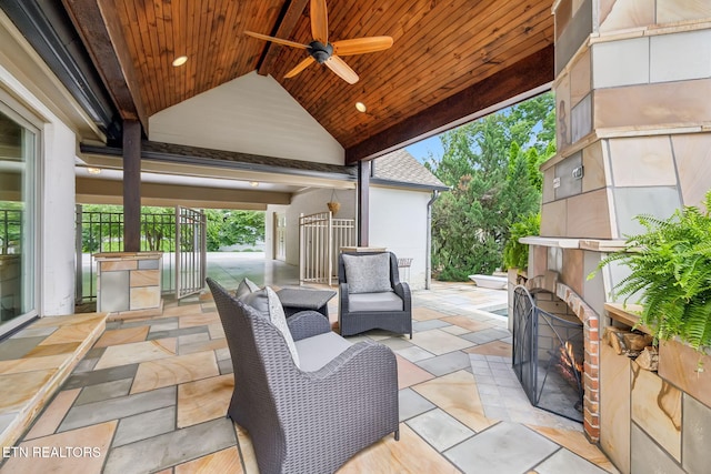 12368 N Fox Den Dr, Knoxville, TN 37934 - view of patio with ceiling fan