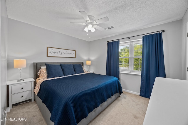 613 Vose Rd Unit B, Alcoa, TN 37701 - bedroom featuring carpet flooring, baseboards, a textured ceiling, and a ceiling fan