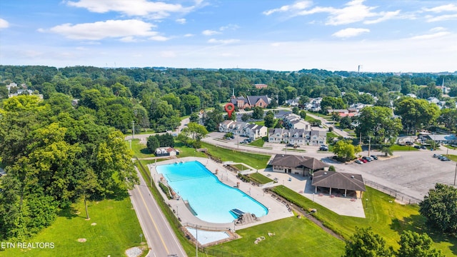 613 Vose Rd Unit B, Alcoa, TN 37701 - aerial view of a pool area