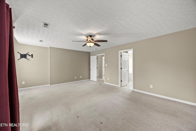 7127 Fieldstone Farms Ln, Knoxville, TN 37921 - carpeted empty room with ceiling fan, a textured ceiling, and baseboards