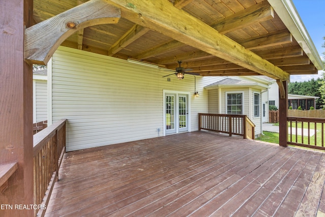 7127 Fieldstone Farms Ln, Knoxville, TN 37921 - deck with ceiling fan