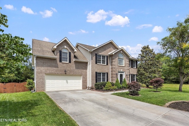 7127 Fieldstone Farms Ln, Knoxville, TN 37921 - view of front of house with concrete driveway, brick siding, a garage, and roof with shingles