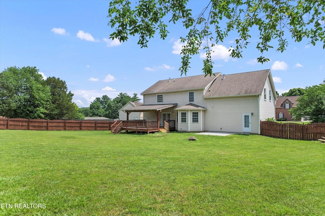 7127 Fieldstone Farms Ln, Knoxville, TN 37921 - rear view of property with a wooden deck and a patio area