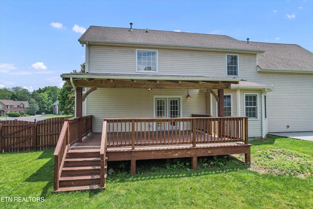 7127 Fieldstone Farms Ln, Knoxville, TN 37921 - rear view of house featuring a wooden deck