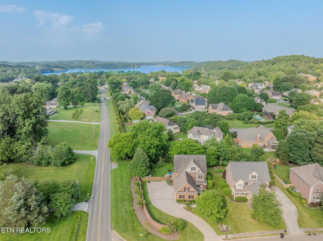 1201 Bentley Park Ln, Knoxville, TN 37922 - aerial view of property's location featuring a large body of water and nearby suburban area