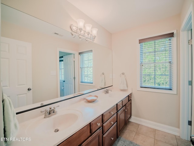1201 Bentley Park Ln, Knoxville, TN 37922 - full bathroom with double vanity, baseboards, and tile patterned floors